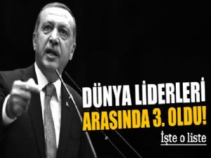 Erdoğan dünya liderleri arasında 3. oldu