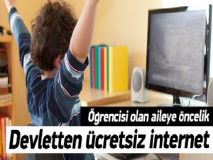 Dar gelirli ailelere ücretsiz internet