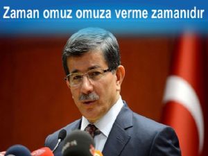 Davutoğlu; 'Gün teröriste karşı omuz omuza verme günüdür' 