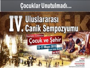 Çocuk ve Şehir Sempozyumu Canik'te başlıyor