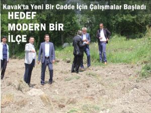 Kavak'ta Yeni Bir Cadde İçin Çalışmalar Başladı