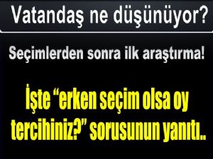 Seçimlerden sonra ilk araştırma: Halk ne istiyor?