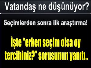 Seçimlerden sonra ilk araştırma: Halk ne istiyor?