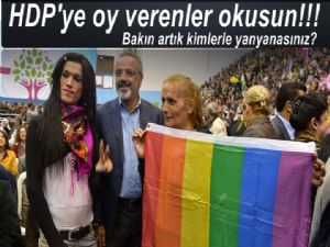 HDP eşcinsellerle kol kola oy verenler siz düşünün!