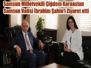 Samsunun tek bayan Milletvekili Karaaslan'dan Vali Şahin'e Ziyaret