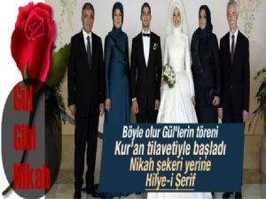 Abdullah Gül'ün oğlunun nikah töreni Kur'an-ı Kerim tilaveti başladı