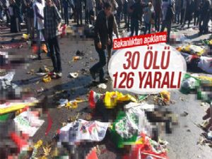 Ankara'daki patlamanın bilançosu; 30 kişi öldü 126 kişi yaralı