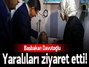 Davutoğlu yaralıları ziyaret etti