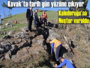 Kavak Kaledoruğu Höyüğü'nde beklenen çalışma başladı