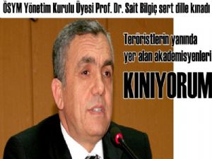 Prof. Dr. Sait Bilgiç, hendekçi akademisyenlere tepki gösterdi