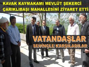 Kavak Kaymakamı Mevlüt Şekerciden Çarıklıbaşı Köyüne Ziyaret