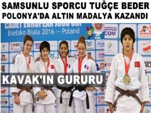 Samsunlu Milli Judocu Tuğçe Beder Altın Madalya kazandı