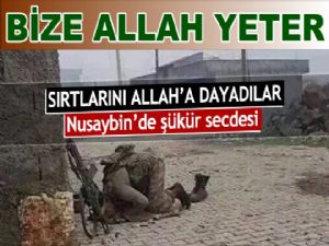 Nusaybin'de askerden şükür secdesi