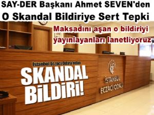 İstanbul Eczacı Odasının bildirisine SAY-DER'den sert tepki