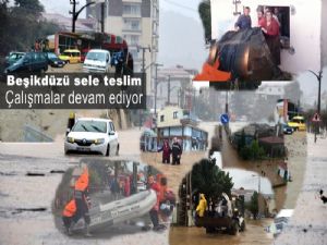Trabzon/Beşikdüzü sele boyun eğdi 2 can kaybı var