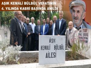 Hemşehrileri Aşık Kemali Bülbül'ü kabri başında andı