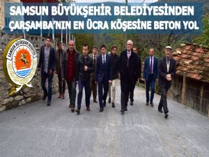 Çarşambanın en uzak mahallesine beton yol