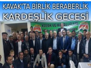 Kavak'ta Milli Birlik Beraberlik ve Kardeşlik Gecesi 