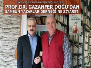 Prof. Dr. Gazanfer Doğu Samsun Yazarlar Derneğini ziyaret etti