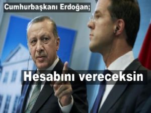 Cumhurbaşkanı Erdoğan; Hollanda bunun bedelini ödeyecek!
