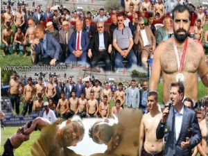Samsun'da büyük güreş heyecanı yaşandı 