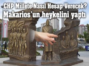 O Belediye  Başpiskopos Makarios'un heykelini yaptı