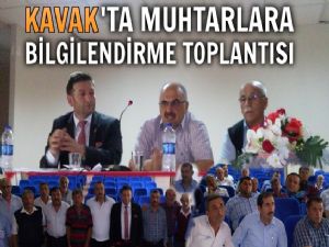 Kavak'ta Muhtarlara Bilgilendirme Toplantısı 