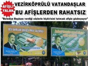 Vezirköprü'de Afiş Krizi; Başkan afişlerle yalan söylüyor