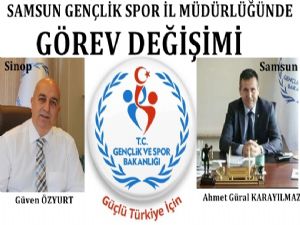 Samsun Gençlik Spor İl Müdürlüğünde Görev Değişimi