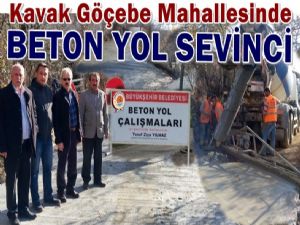  Kavak Göçebe Mahallesinde Beton Yol Sevinci 