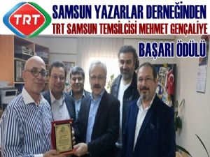 Samsun Yazarlar Derneğinden TRT'ye Başarı Ödülü