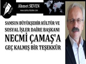 Geç kalmış bir teşekkür