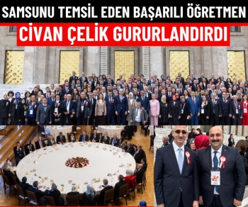 Ahmet Seven Başarılı öğretmen Civan Çelik'i kutlayıp teşekkür etti