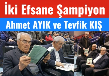 Efsane Şampiyonlarımız Ahmet Ayık ve Tevfik Kış Yaşar Doğu Kitabını okuyor