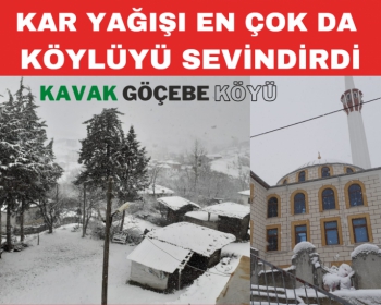 Kavak Göçebe Köyünde Kar Sevinci 