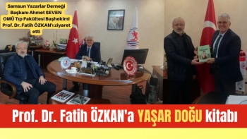 Prof. Dr. Fatih Özkan'a Ahmet Seven'den imzalı Yaşar Doğu kitabı 