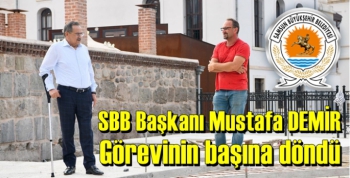 SBB Belediye Başkanı Mustafa Demir Samsun'a dönerek görevine başladı