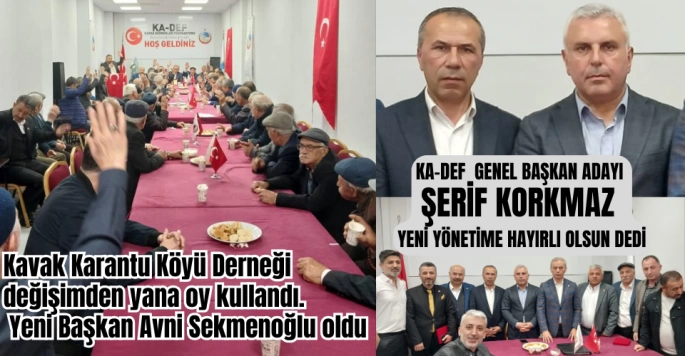 Kavak Karantu Köyü Derneğinde görev değişimi yapıldı