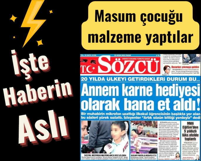 Masum bir çocuğun duyguları ile oynadılar