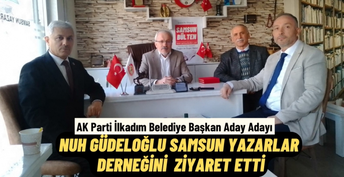 Nuh Güdeloğlu Samsun Yazarlar Derneğini ziyaret etti