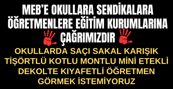Okullarda kıyafete çeki düzen verilsin