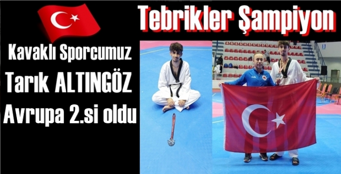 Samsunlu başarılı sporcu Tarık Altıngöz Avrupa 2. si oldu