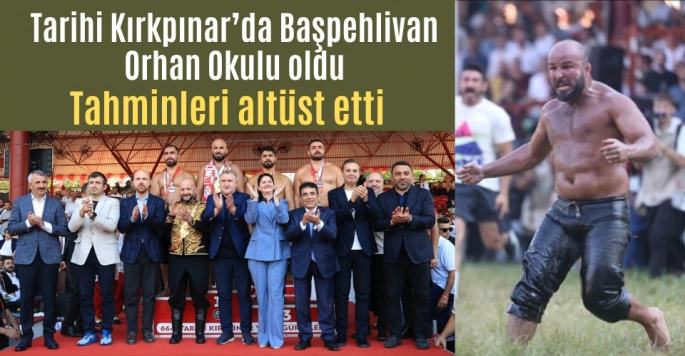 Tarihi Kırkpınar'da Başpehlivan Orhan Okulu altın kemeri kuşandı