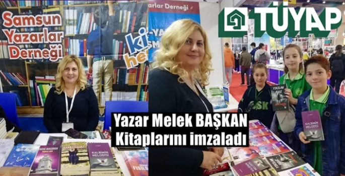 Yazar Melek Başkan Tüyap 7. Karadeniz Kitap Fuarında kitaplarını imzaladı
