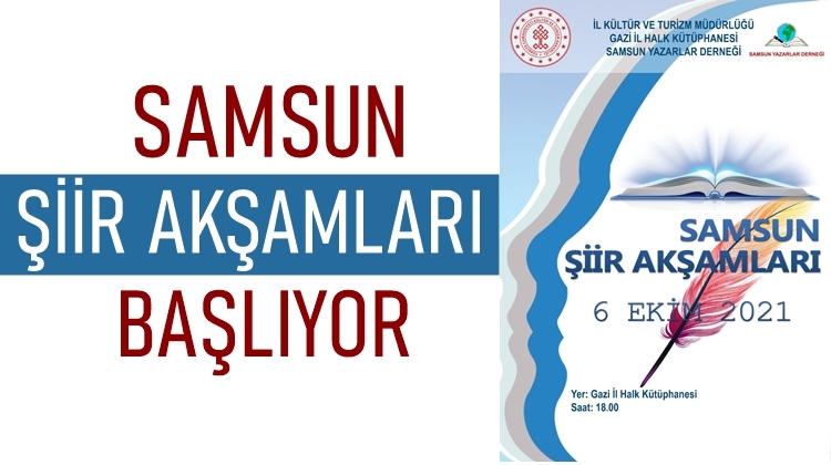 SAMSUN ŞİİR AKŞAMLARI BAŞLIYOR